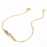 925 Silver Bracelet Women 5*3mm Zirconium Moon Star Jewelry