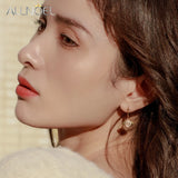 925 Silver Opal Eye Shape Dangle Earrings for Women