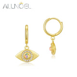925 Silver Opal Eye Shape Dangle Earrings for Women