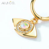 925 Silver Opal Eye Shape Dangle Earrings for Women