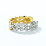 925 Silver Hoop Earrings 2 Plated Hollow Small Circle Statement Style