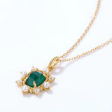 925 Silver Necklace Women Turquoise Shell Pearl Pendant