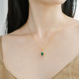 925 Silver Necklace Women Turquoise Shell Pearl Pendant