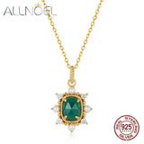 925 Silver Necklace Women Turquoise Shell Pearl Pendant