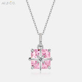 925 Silver Pink Gemstone Pendant Necklace For Women Anniversary Jewelry