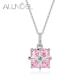 925 Silver Pink Gemstone Pendant Necklace For Women Anniversary Jewelry