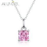 925 Silver Pendant Necklace Pink Gemstone Sweet Lovely Fine Jewelry