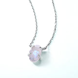 925 Silver Pendant Necklace Moonstone Aquamarine Gems Fine Jewelry