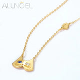 Sterling Silver Cat Animal Pendant Necklace Chain Link Fine Jewelry