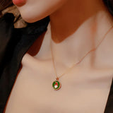 Christmas Bell Santa Claus Pendant Necklace 925 Sterling Silver