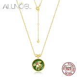 Christmas Bell Santa Claus Pendant Necklace 925 Sterling Silver
