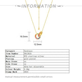 Eternity Interlocking Hoop Infinity Pendant Necklace