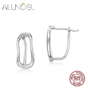 925 Silver Hoop Earrings Women's Jewelry