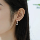 925 Silver Hoop Earrings Women's Jewelry