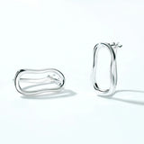 925 Silver Hoop Earrings Women's Jewelry