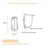 925 Silver Hoop Earrings Women's Jewelry