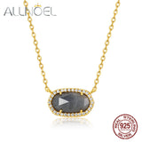 Labradorite 925 Sterling Silver Necklace Women Chain Vintage Fine Jewelry