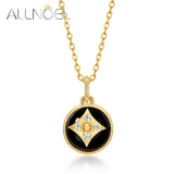 9mm Agate Pendant Necklace 925 Sterling Silver Women 5A Zircon CZ Plated Jewelry
