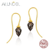 Natural Smoky Quartz 925 Sterling Silver Earrings Wedding Gift Fine Jewelry