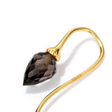 Natural Smoky Quartz 925 Sterling Silver Earrings Wedding Gift Fine Jewelry