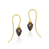 Natural Smoky Quartz 925 Sterling Silver Earrings Wedding Gift Fine Jewelry