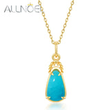 Amazonite Water Drop Pendant Necklace for Women