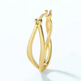 Plated Hoop Earrings 925 Sterling Silver Women Ear Rings Fine Jewelry