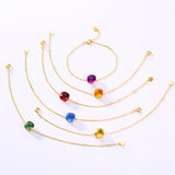 925 Silver Bracelet Colorful Candy Style Synthetic Quartz Crystal Gems