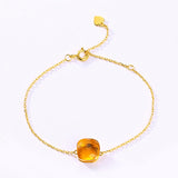 925 Silver Bracelet Colorful Candy Style Synthetic Quartz Crystal Gems