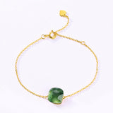 925 Silver Bracelet Colorful Candy Style Synthetic Quartz Crystal Gems