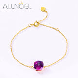 925 Silver Bracelet Colorful Candy Style Synthetic Quartz Crystal Gems