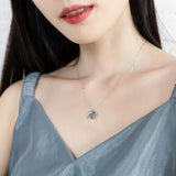 925 Silver Moon Necklace Labradorite Pendant Wedding Gift Rhodium Plating