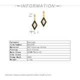 925 Silver Enamel Zircon Falling Earrings for Women