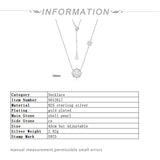 Snowflake 925 Silver Pendant Necklace Shell Pearl Christmas Party Jewelry