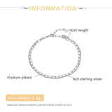 925 Sterling Silver Link Bracelet Bright Silver Fine Jewelry