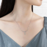 925 Silver Necklace for Women Opal Chain Party Gift Fine Jewelry