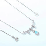 925 Silver Necklace for Women Opal Chain Party Gift Fine Jewelry