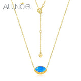 925 Silver Pendant Necklace Opal Vintage Anniversary Jewelry