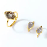 Labradorite Water Drop Earrings, Sterling Silver, Wedding Fine Jewelry