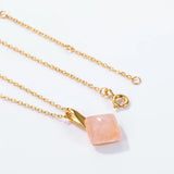 Sterling Silver Women's Pendant Rose Quartz Necklace