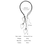 Big Hollow Silver Love Heart Pendant Necklaces