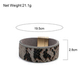 Boho Snake Skin Leather Bracelet Women Wide Wrap Bangle Jewelry