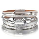 Boho Starfish Shell Beads Bracelet Multicolor Wrap Bangles Charm Jewelry