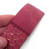Colorful Fish Scale Wide Wrap Bracelet for Women