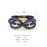 Leather Bracelets for Women Circle Bowknot Wrap Bracelet Charm Jewelry