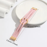 Circle Cross Bracelet for Women Multilayer Wrap Leather Bracelets & Bangles