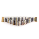 Boho Charm Leather Bracelet Multilayer Slim Strips Wide Bracelet
