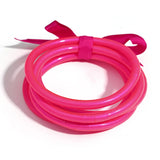 Y2K Multilayer Leather Bracelet with Glitter Jelly Fill