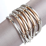 Bohemian Multilayer Cross Leather Bracelet for Women