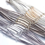 Bohemian Multilayer Cross Leather Bracelet for Women